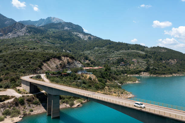 istock Bridge Over A Lake In A Mountainous Landscape 1423971318