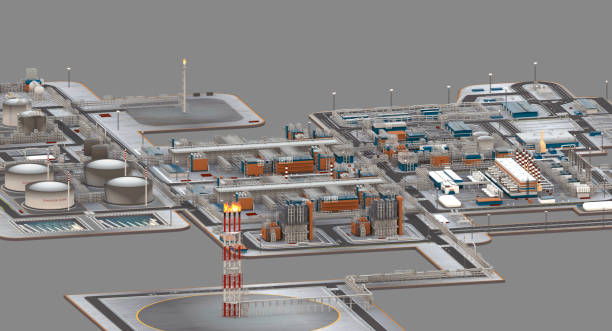 istock LNG plant on a gray background. 3d-rendering 1423974301