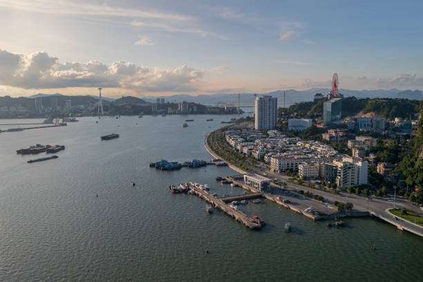 Drone view Ha Long  bay stock photo