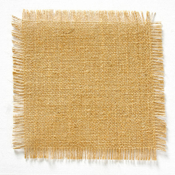 istock Burlap hessian square with frayed edges isolated 142397970