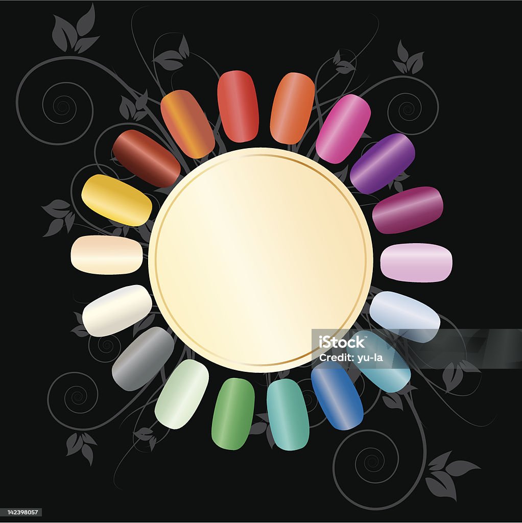 Vernis à ongles de couleurs - clipart vectoriel de A la mode libre de droits