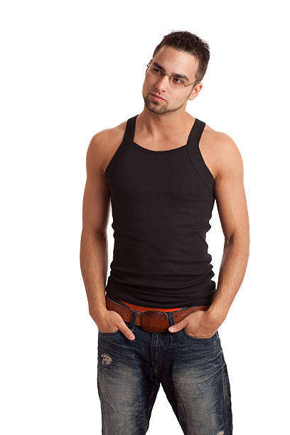 istock Man in Black Shirt and Jeans 142398319
