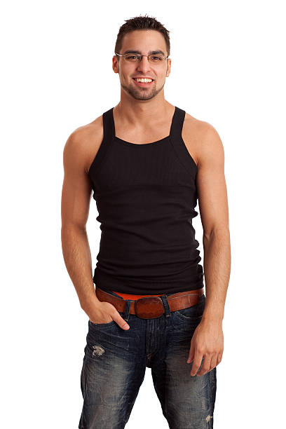 istock Man in Black Shirt and Jeans 142398344