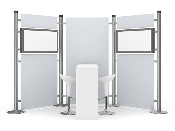 istock Trade Advertising Stand with two lcd displays 142398617