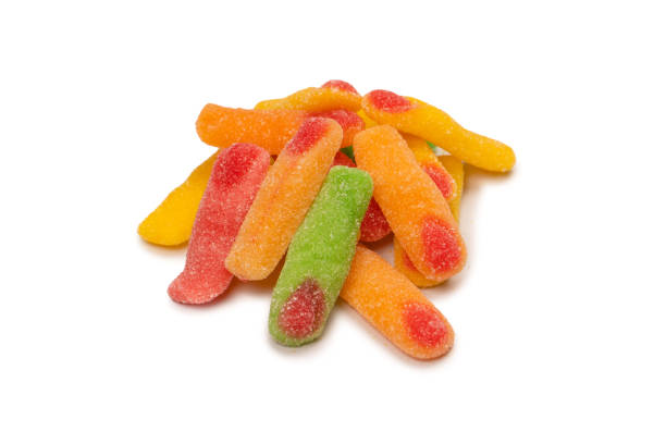 istock Jelly candys isolated on  white background. 1424003632