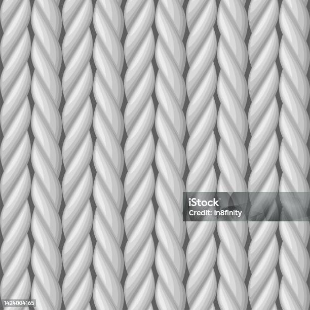 White Whool Knitted Seamless Pattern Texture Vector Stock Illustration ...