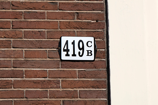 Close Up House Number 419 CB At Amsterdam The Netherlands 8-2-2022