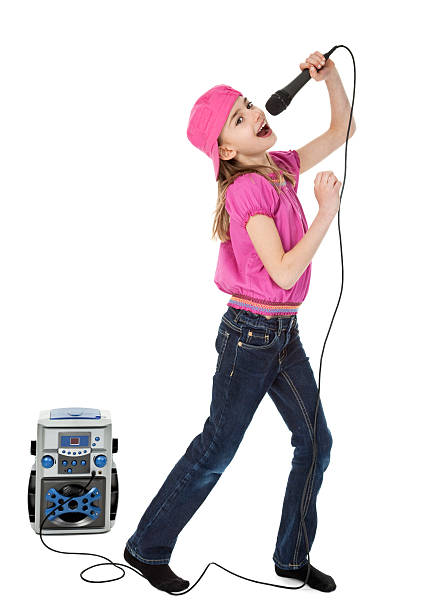istock Cute Little Karaoke Singer 142400987