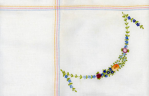 istock Vintage flower stitches 142401286