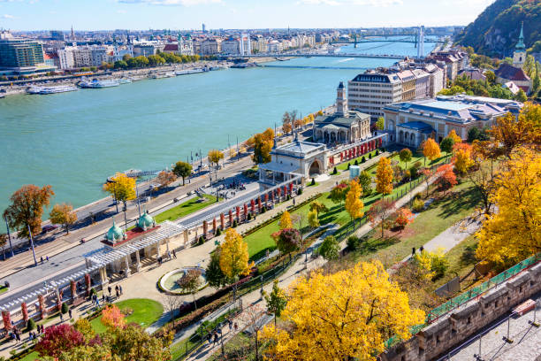 Budapest autumn cityscape with Danube river, Hungary Budapest autumn cityscape with Danube river, Hungary gellert stock pictures, royalty-free photos & images