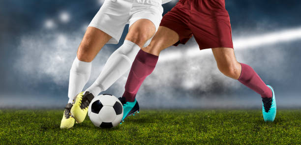 istock Two football player man in action 1424015362