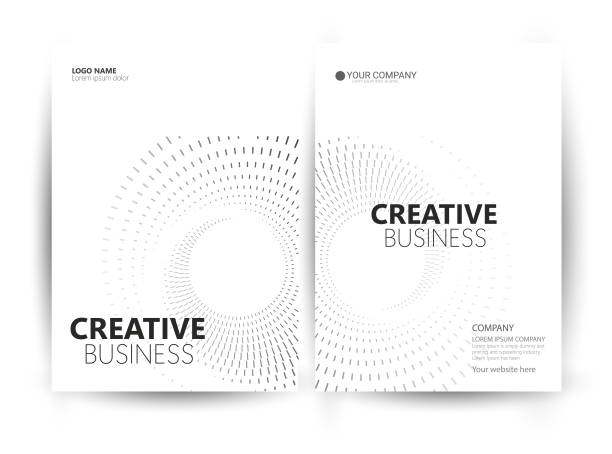 ilustrações de stock, clip art, desenhos animados e ícones de cover design template corporate business annual report brochure poster company profile catalog magazine flyer booklet leaflet. eps format - covering