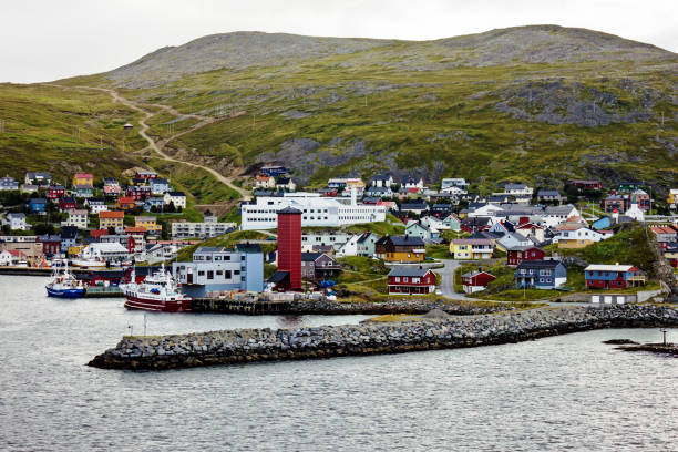 istock Honningsvag town sea view, Norway 1424025237