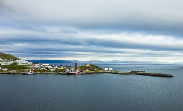 istock Honningsvag town sea view, Norway 1424025256