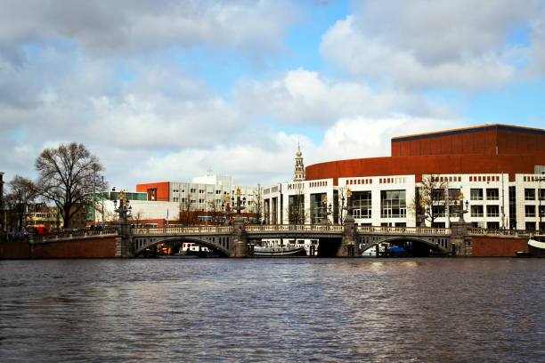 landscape of Amsterdam bridge Holland