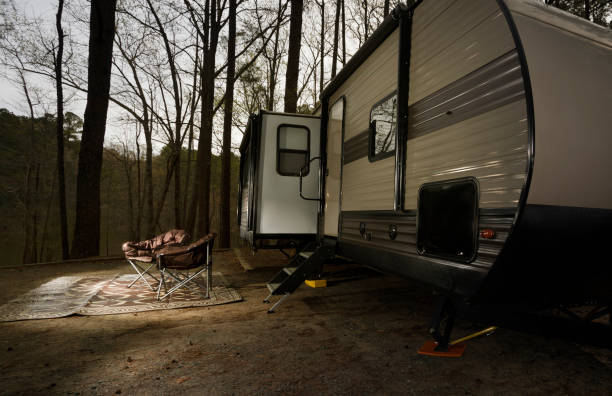 istock RV at a campsite on an overcast day 1424045010