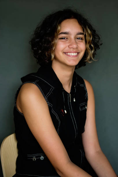 istock Portrait of a mixed-race non-binary teenager in studio. 1424045645
