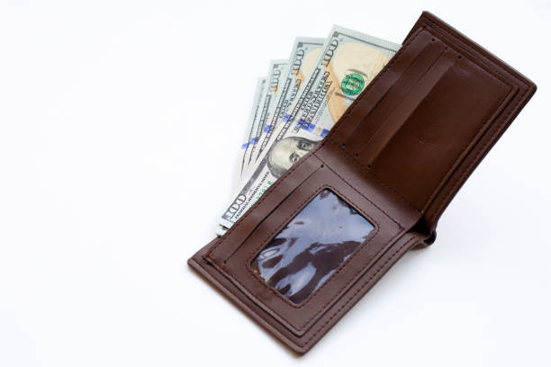 istock Wallet with one hundred dollar banknotes. Financial concept 1424053131