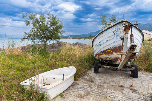 On the seafront of Roda, Corfu, Greece