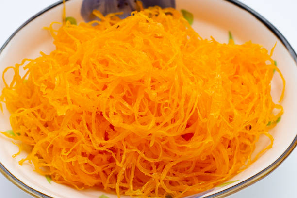 istock Thai dessert Foi Thong, Golden egg yolk threads 1424056666