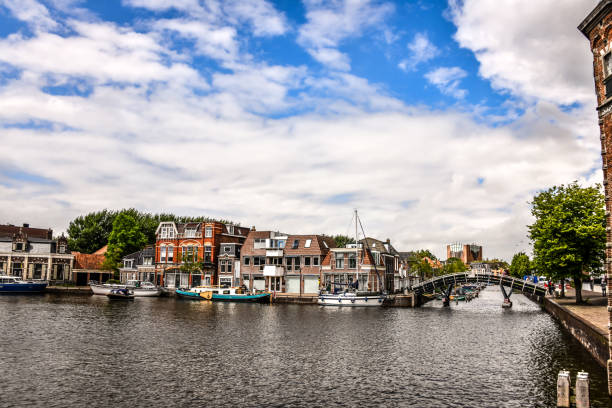 istock Bridge Over De Geau River In Sneek, The Netherlands 1424057508
