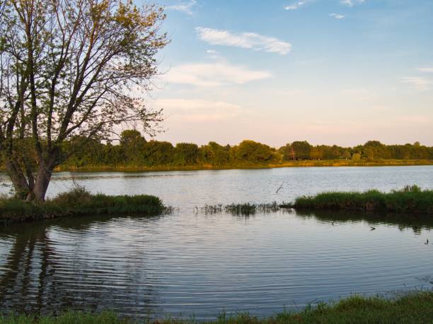 istock Scenic Pond at Veterans Park in Spring Hill KS 1424064340