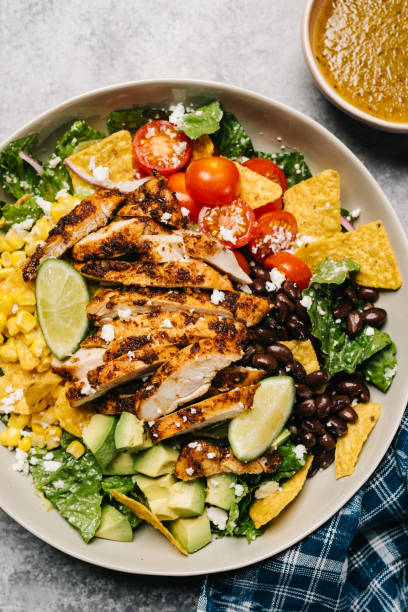 istock Healthy Chicken Taco Salad Dinner 1424069542