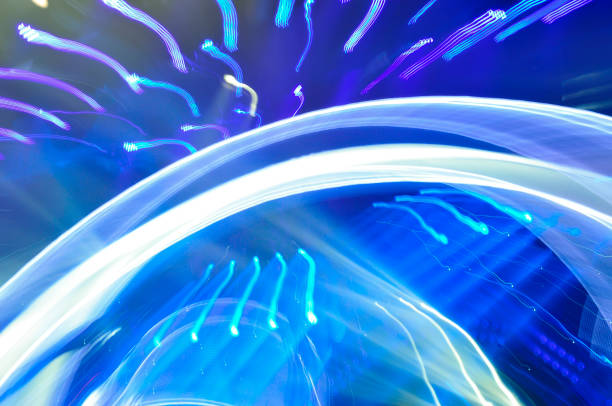 istock Stage lighting effect in the dark, close-up pictures 1424071245