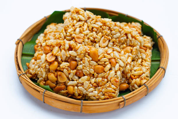 istock Krayasart, Thai crispy rice, peanut and sesame cereal bar 1424074891
