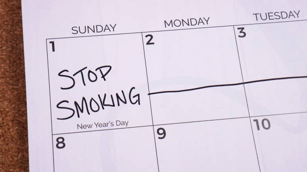 New Year's Resolution to Stop Smoking stock photo