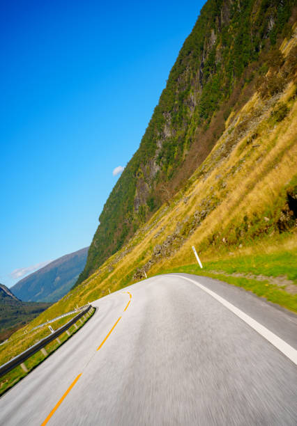 istock Driving fast on Norway highways 1424090623