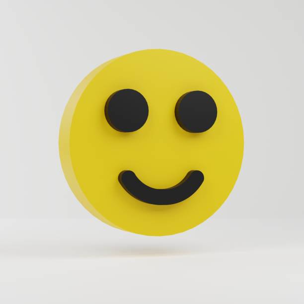 istock smile face 3d emoticon, shows emotion for positive reaction, 3d rendering 1424090713
