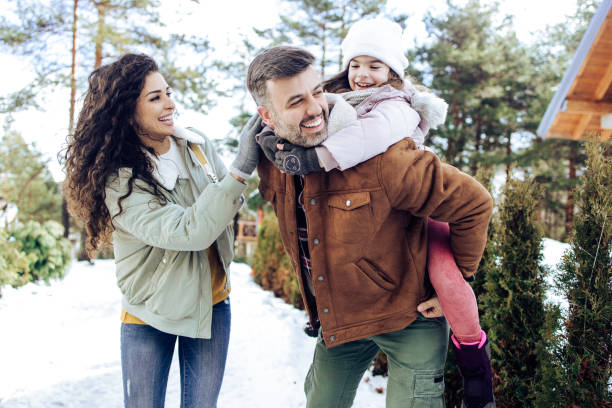 istock Family having fun on their mountain vacation 1424097276