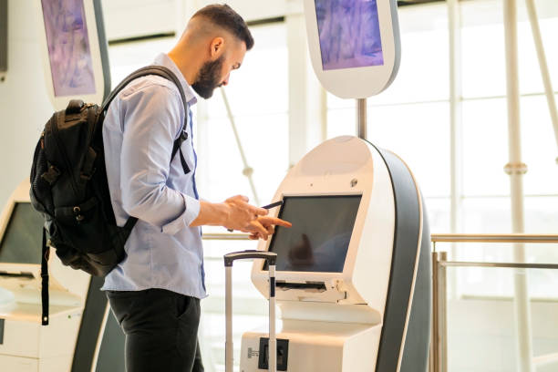 istock Business man in the airport. 1424109903