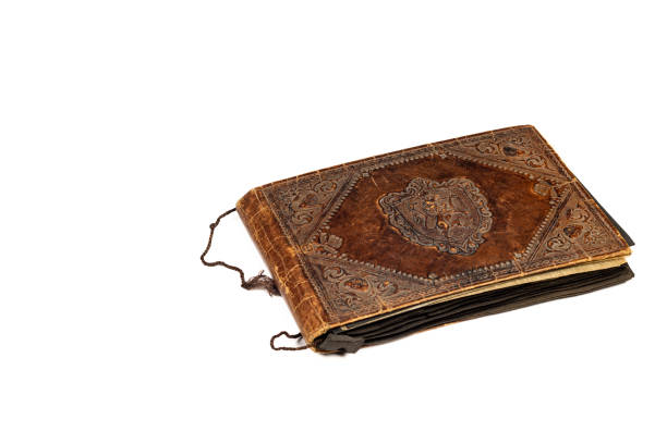 Single objet of a familiar photo album on white background