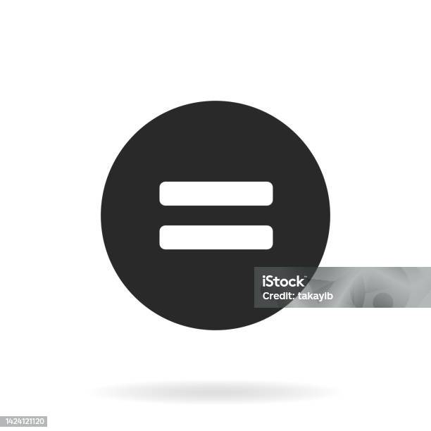 Equal Sign Circle Equal Vector Stock Illustration - Download Image Now - Equal Sign, Icon Symbol, Symbol