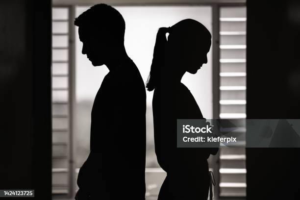 Couple Ignoring Each Other After Conflict Quarrel Stock Photo - Download Image Now - Divorce, Couple - Relationship, Separation
