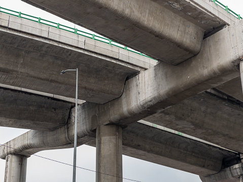 Detail of elevated roads in Mexico City