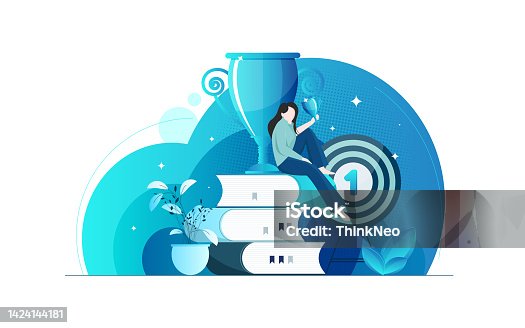 istock Smart student getting award concept 1424144181