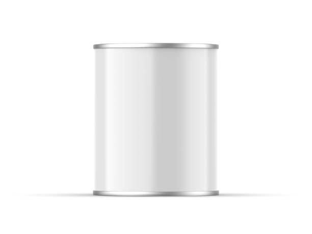 Glossy paint can mockup template for branding and mock up, 3d render illustration stock photo