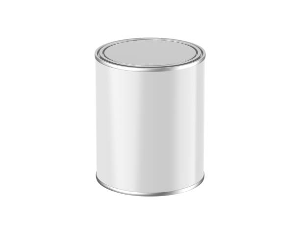 istock Glossy paint can mockup template for branding and mock up, 3d render illustration 1424151899
