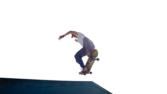 Skateboarder isolated