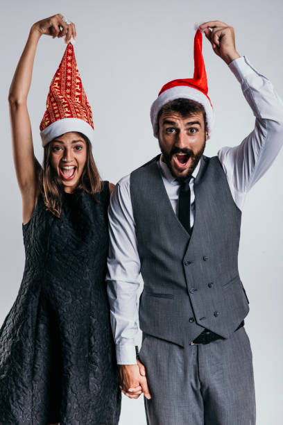 istock Playful and fun Christmas elegant romance 1424162510
