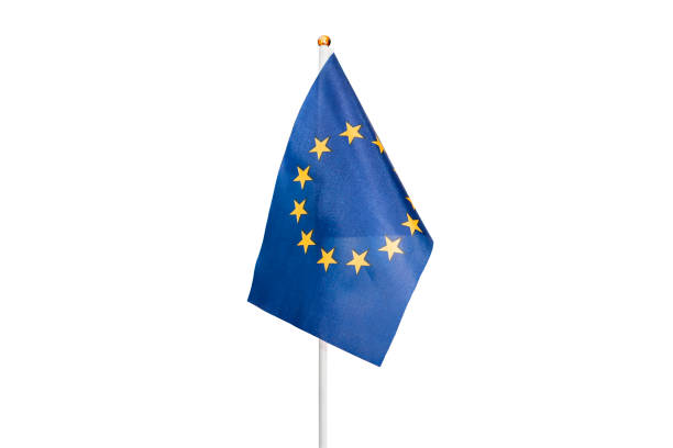istock European union flag. EU flag isolated on the white 1424169906