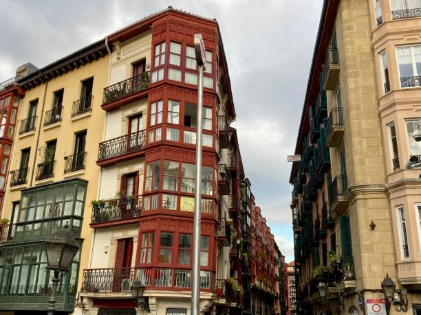 istock Spain - Bilbao- old buildings un the old town ( Casco Viejo) 1424172744
