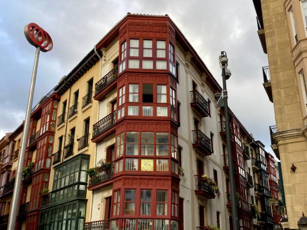istock Spain - Bilbao- old buildings un the old town ( Casco Viejo) 1424172807