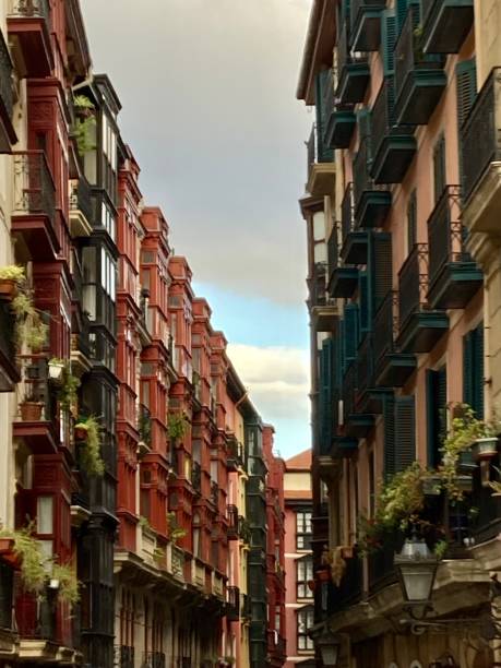 istock Spain - Bilbao- old buildings un the old town ( Casco Viejo) 1424174244