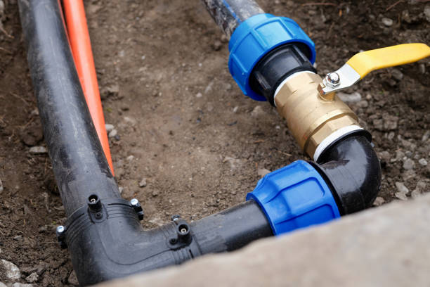 istock Drainage system with connector and faucet for sewerage 1424183729
