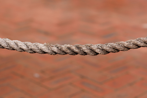 Close-up on a section of rope.