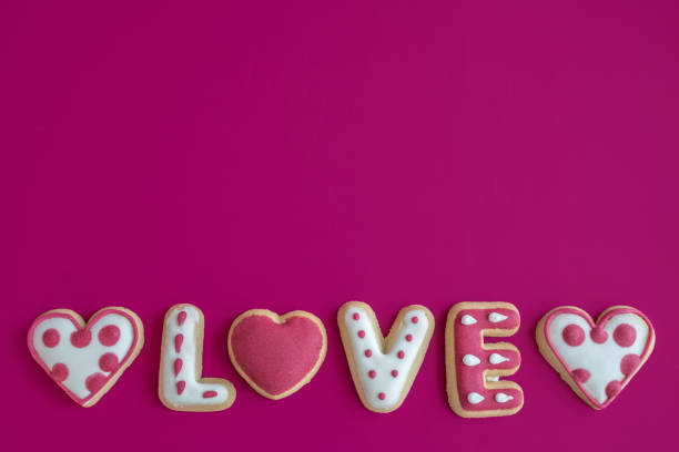 istock Love Cookies on Magenta Background 1424194112